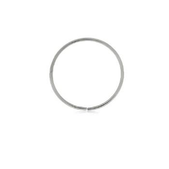 Piercing z bieleho 9K zlata - lesklý tenký krúžok, hladký povrch - Hrúbka x priemer: 0,8 mm x 6 mm