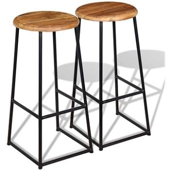 Barová stolička 2 ks masívny teak, 243459