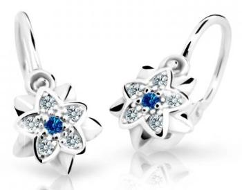 Cutie Jewellery Detské náušnice z bieleho zlata C2210-10-X-2 modrá