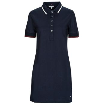 Tommy Hilfiger  REG SPLIT GLB STP POLO DRS SS  Krátke šaty Námornícka modrá