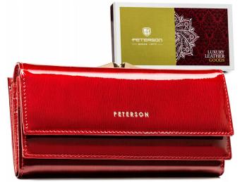 Veľká, kožená dámska peňaženka so systémom RFID - Peterson