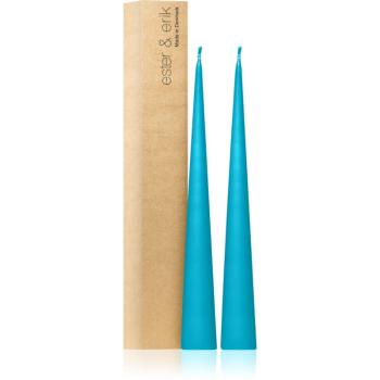 ester & erik cone candles turquoise (no. 56) dekoratívna sviečka 2x37 cm