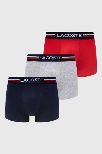 Boxerky Lacoste 3-pak pánske, šedá farba