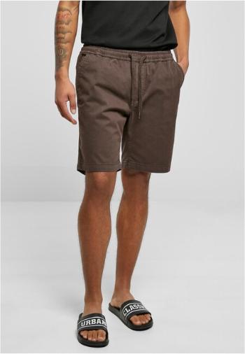 Urban Classics Stretch Twill Joggshorts brown - M