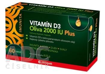 GLENMARK VITAMÍN D3 Oliva 2000 IU Plus 60 kapsúl