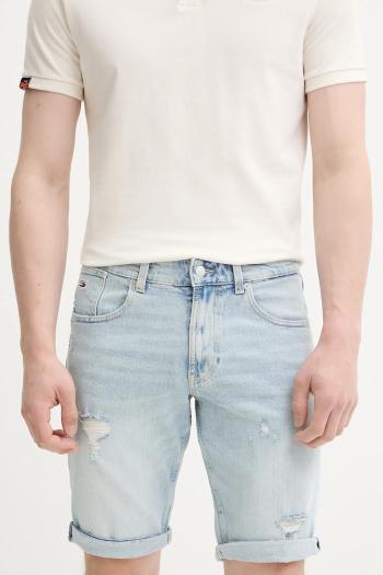 Rifľové krátke nohavice Tommy Jeans pánske, DM0DM21300