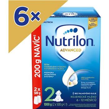 Nutrilon 2 Advanced pokračovacie dojčenské mlieko 6× 1 kg, 6 mes.+ (8595002110038)