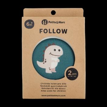 PETITE&MARS Chrániče kolien elastické na lezenie Follow Misty Green 2 ks