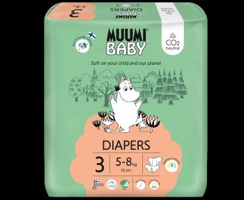 MUUMI BABY Plienky jednorázové 3 Midi 5-8 kg, 50 ks