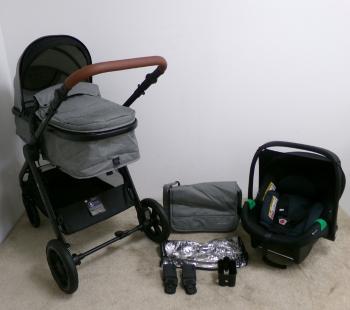 KINDERKRAFT Kočík kombinovaný 3v1 Esme Moonlight Grey