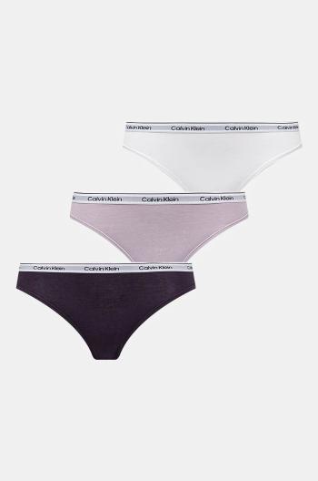 Nohavičky Calvin Klein Underwear 3-pak šedá farba, 000QD5207E