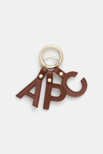 Kožená kľúčenka A.P.C. porte-cles lettres PXAWV.F63656