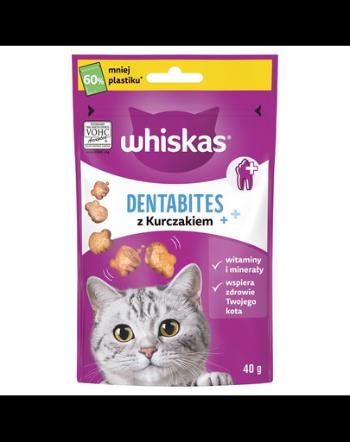 WHISKAS Dentabites 40 g recompense dentare pisici, cu pui