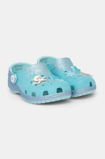 Detské šľapky Crocs CLASSIC FROZEN ELSA CLOG tyrkysová farba, 210237