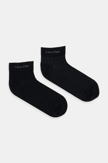 Ponožky Calvin Klein 2-pak čierna farba, 701235972