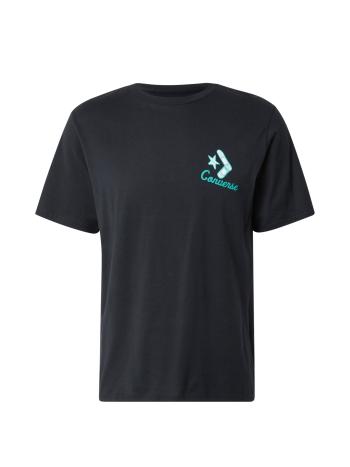 CONVERSE Póló 'SWINGING SKELETON'  smaragd / fekete / fehér