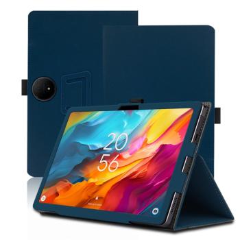 LEATHER Zaklápacie puzdro pre TCL NxtPaper 14 tmavomodré