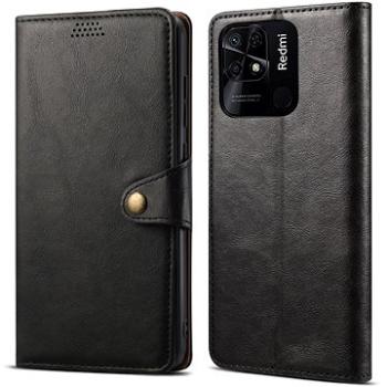 Lenuo Leather flipové puzdro pre Xiaomi Redmi 10C, čierna (348278)