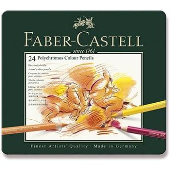 Pastelky Faber-Castell Polychromos v plechovej krabičke, 24 farieb (4005401100249)