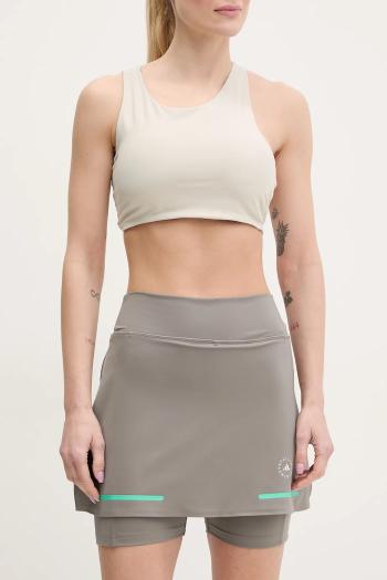 Športová sukňa adidas by Stella McCartney šedá farba, mini, rovný strih, JG1005