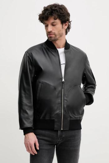 Obojstranná bunda bomber MACKAGE čierna farba, prechodná, EASTON.SA