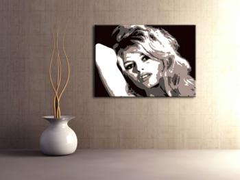 Ručne maľovaný POP Art obraz Brigitte Bardot