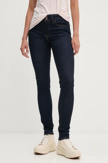 Rifle Levi's 711 DOUBLE BUTTON dámske, tmavomodrá farba
