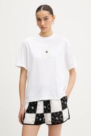 Bavlnené tričko Karl Lagerfeld Jeans dámske, biela farba, A2W17096