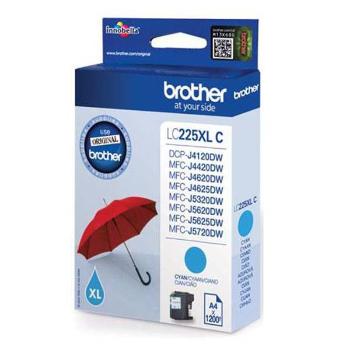 BROTHER LC-225-XL - originálna cartridge, azúrová, 1200 strán