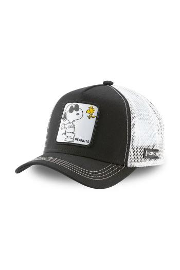 Šiltovka Capslab x Peanuts čierna farba, s nášivkou, CL/PEA/1/NAW1