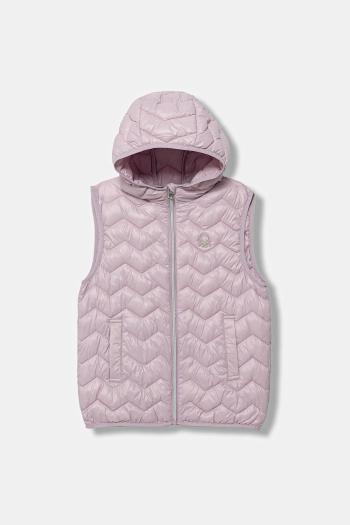 Detská vesta United Colors of Benetton fialová farba, 21INCJ00Q