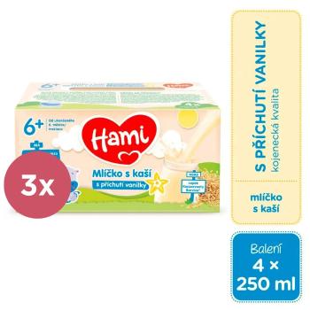 3x HAMI Mliečko s kašou s príchuťou vanilky 4x250 ml