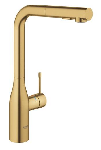 Drezová batéria GROHE Essence New s vyťahovacou sprškou Brushed Cool Sunrise 30270GN0