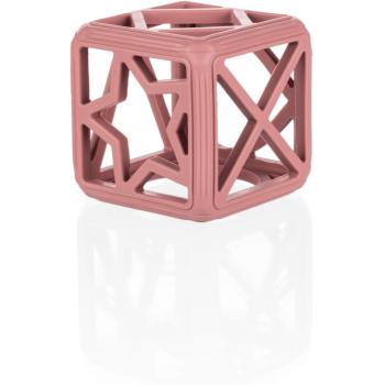 Zopa Silicone Teether Square hryzadielko 0 m+ Old Pink 1 ks