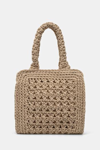 Kabelka Abercrombie & Fitch béžová farba, KI154-5040