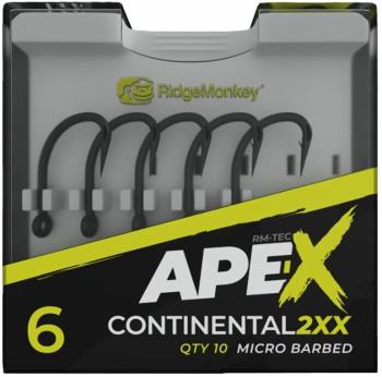 Ridgemonkey háčik ape-x continental 2xx barbed 10 ks - veľkosť 6