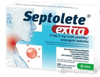 Septolete extra 3 mg/1 mg tvrdé pastilky pas.ord.16 x 3 mg/1 mg