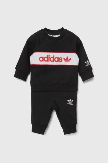 Detská tepláková súprava adidas Originals čierna farba