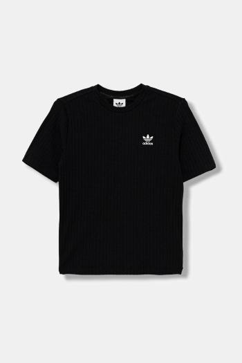 Detské tričko adidas Originals čierna farba, jednofarebné, JX5178