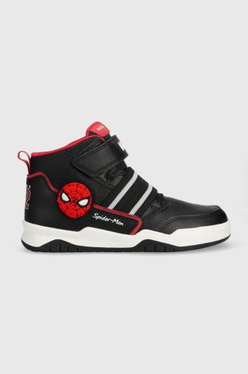 Poltopánky Geox x Marvel čierna farba