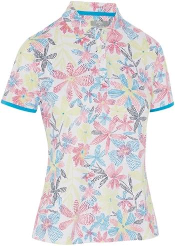 Callaway Chev Floral Short Sleeve Womens Brilliant White XL Polo košeľa