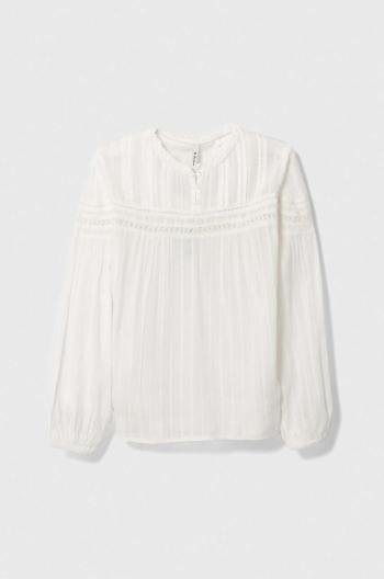 Detská blúzka Pepe Jeans biela farba