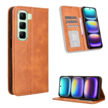 BUSINESS Peňaženkový kryt pre Infinix Hot 50 hnedý