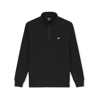 Dickies  Sweat Oakport Quarter Zip - Black  Mikiny Čierna