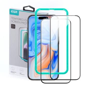 ESR Screen Protector 2x ochranné sklo na iPhone 15, čierne