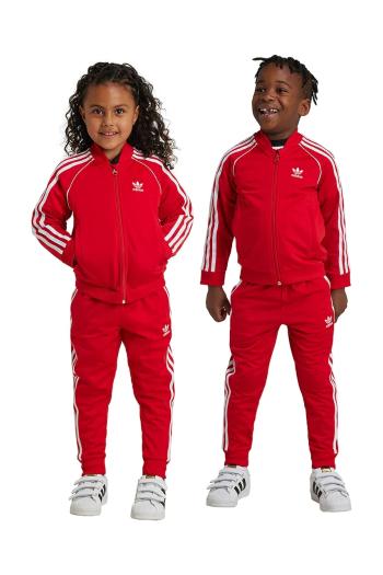 Detská tepláková súprava adidas Originals SST TRACKSUIT červená farba, IX7625