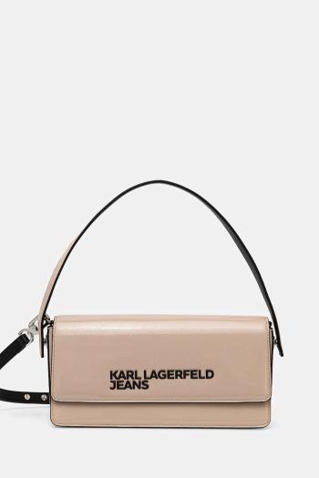 Kabelka Karl Lagerfeld Jeans béžová farba, A1W30257