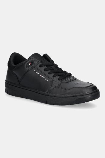 Tenisky Tommy Hilfiger TH BASKET CORE LITE LTH MIX čierna farba, FM0FM05518