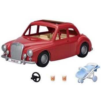 Sylvanian families Rodinné cestovné auto červené s kočíkom a autosedačkou (5054131054482)