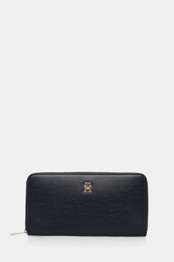 Peňaženka Tommy Hilfiger dámska, tmavomodrá farba, AW0AW17744